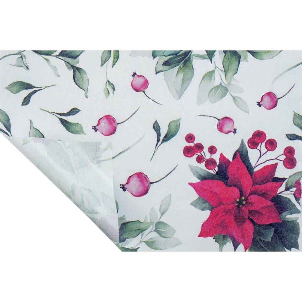 BOBINA XMAS FLOWER BIANCO 0.8X20MT.